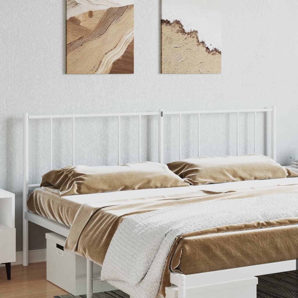 Cabeceira de cama 180 cm metal branco