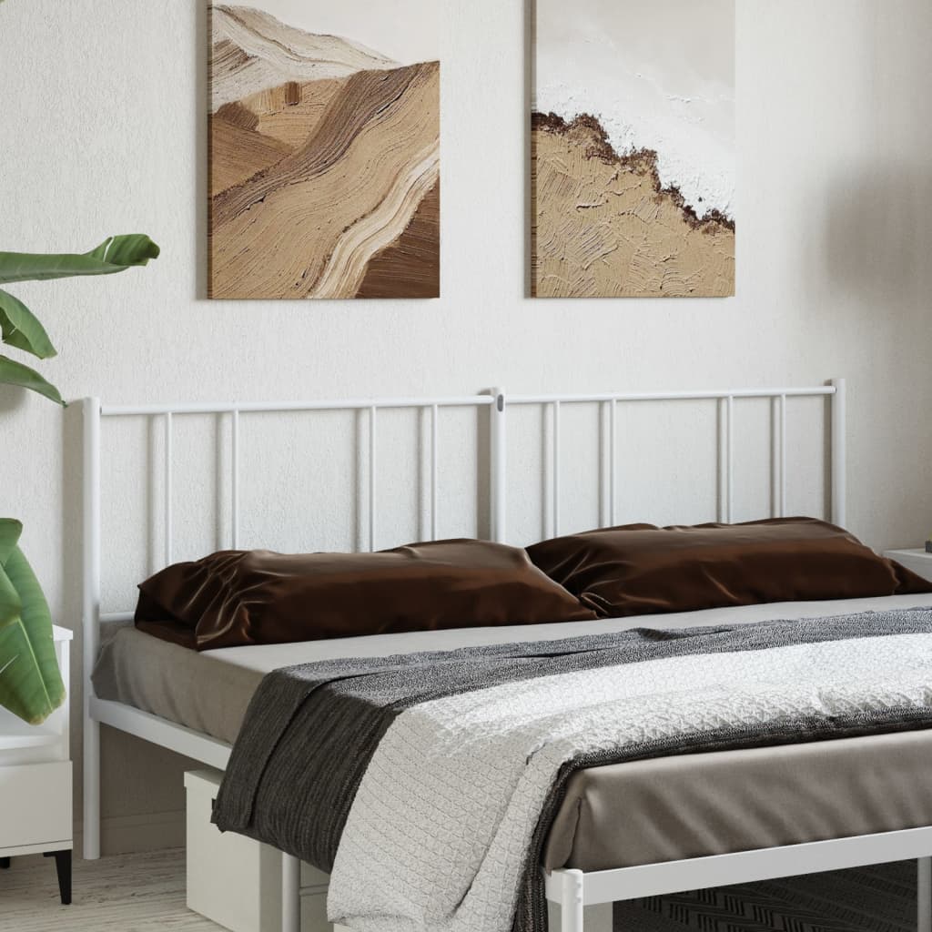 Cabeceira de cama 200 cm metal branco