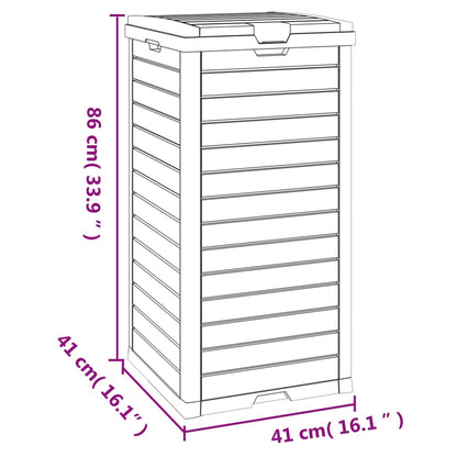 Caixote do lixo p/ exterior 41x41x86 cm polipropileno preto