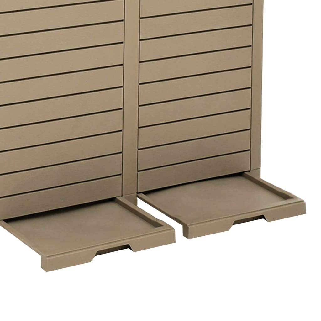 Caixote lixo exterior 78x41x86 cm polipropileno castanho-claro