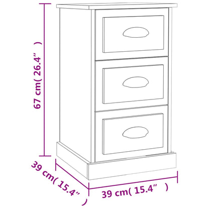 Mesa de cabeceira 39x39x67 cm derivados de madeira branco