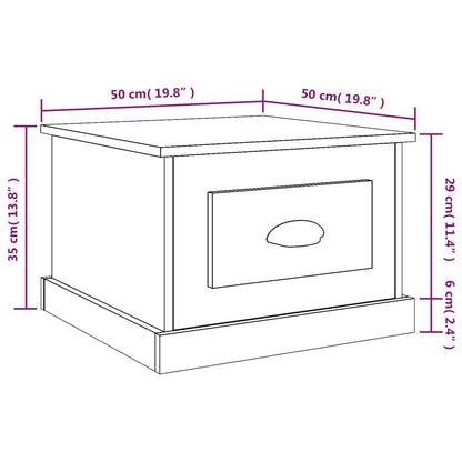 Mesa de centro 50x50x35 cm derivados madeira branco