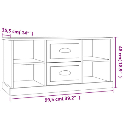 Móvel de TV 99,5x35,5x48 cm derivados de madeira branco