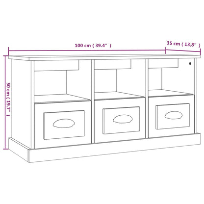 Móvel p/ TV 100x35x50 cm derivados de madeira branco