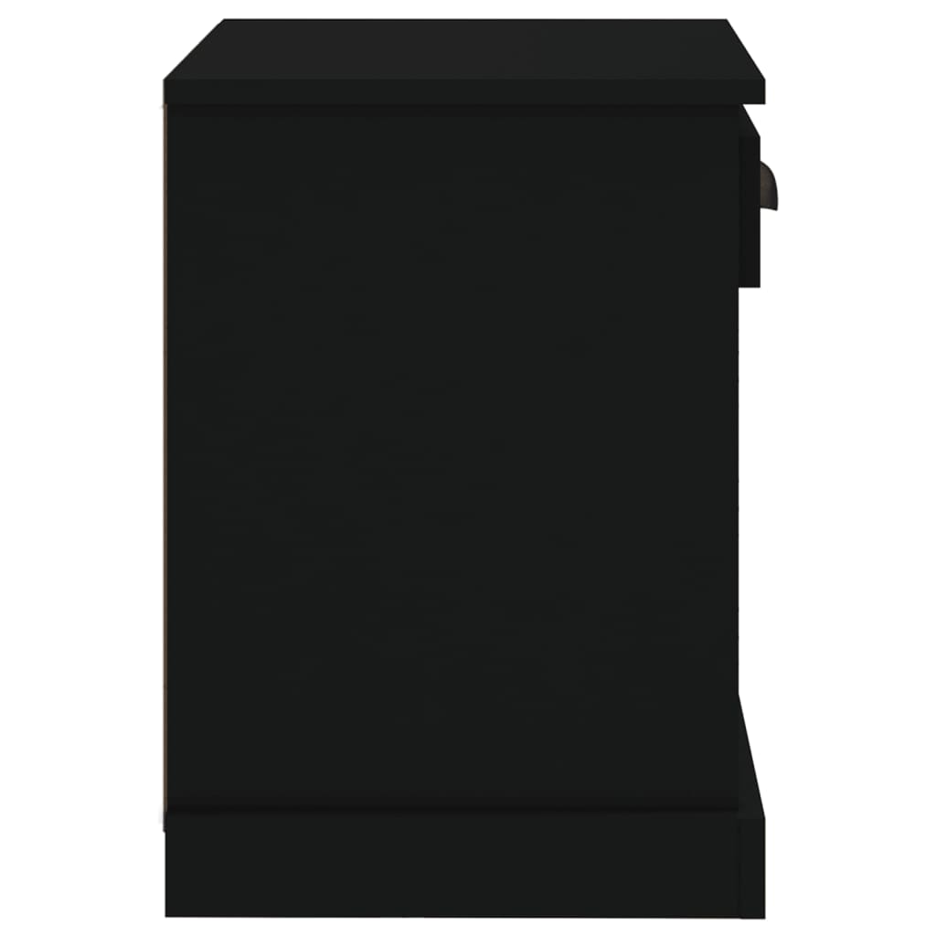 Mesas de cabeceira 2 pcs 43x36x50 cm preto