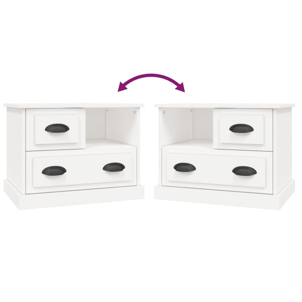 Mesa de cabeceira 60x39x45 cm branco