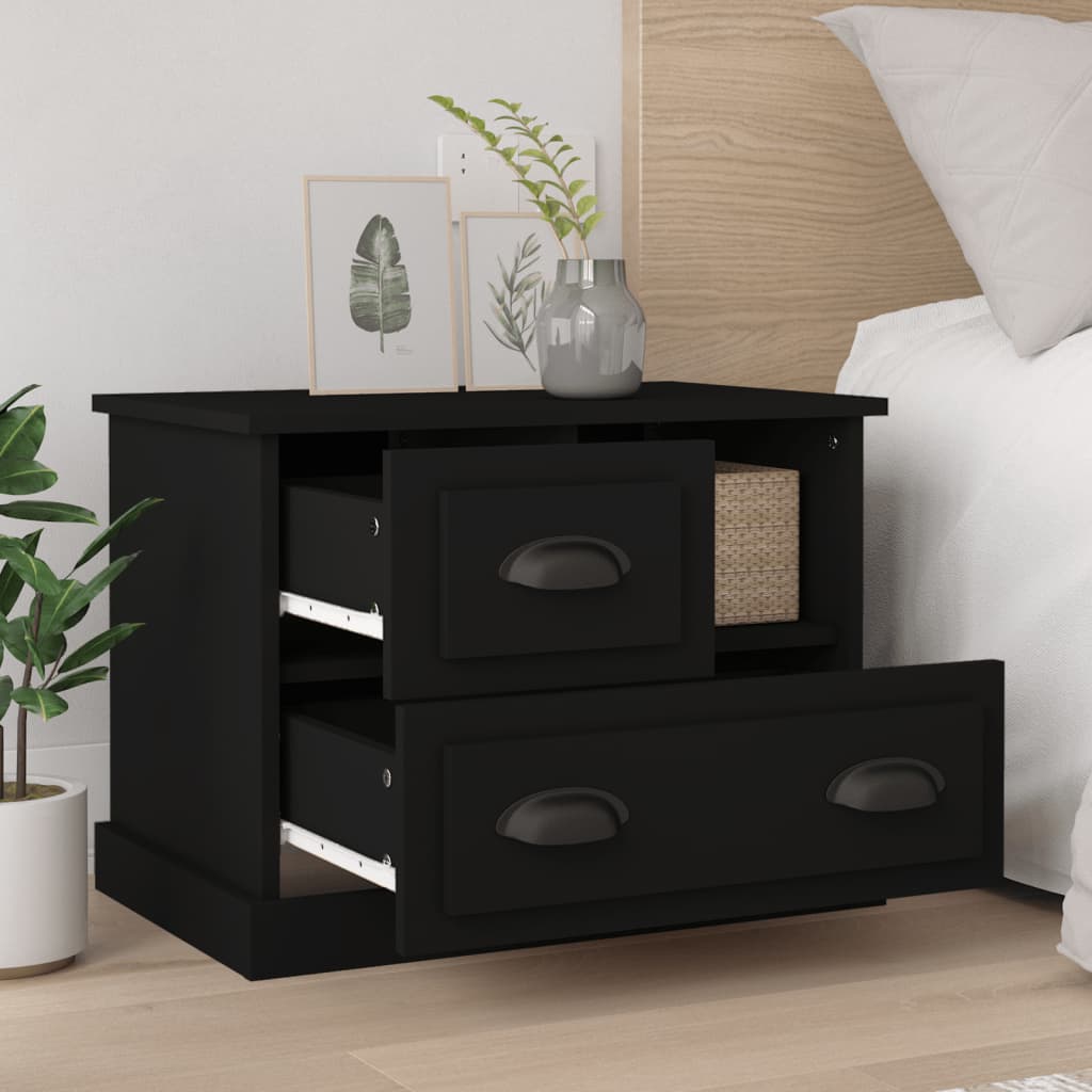 Mesa de cabeceira 60x39x45 cm preto