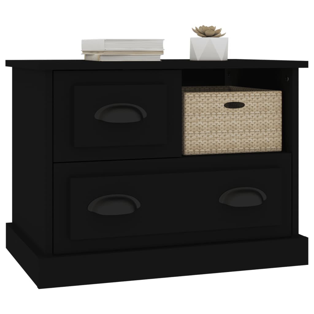 Mesa de cabeceira 60x39x45 cm preto