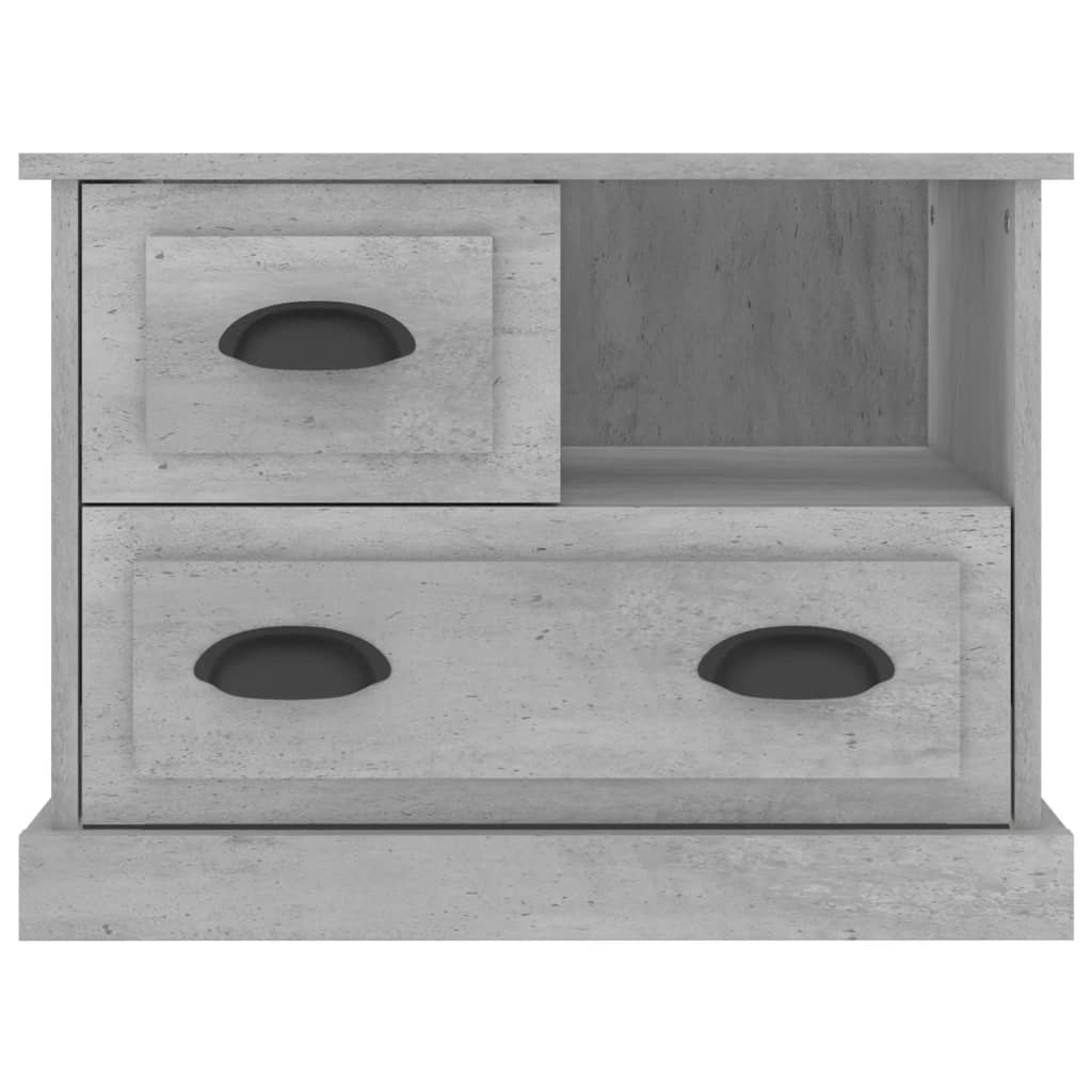 Mesa de cabeceira 60x39x45 cm cinzento cimento