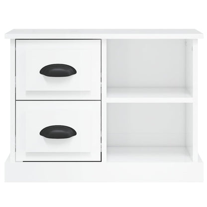 Mesa de cabeceira 60x35,5x45 cm branco brilhante