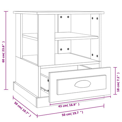 Mesa de apoio 50x50x60 cm derivados de madeira branco