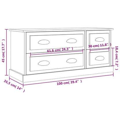 Móvel de TV 100x35,5x45 cm derivados de madeira branco