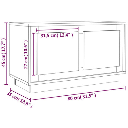 Móvel de TV 80x35x45 cm derivados de madeira branco