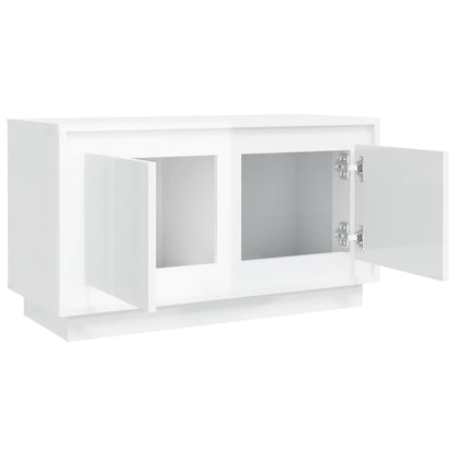 Móvel de TV 80x35x45 cm derivados de madeira branco brilhante