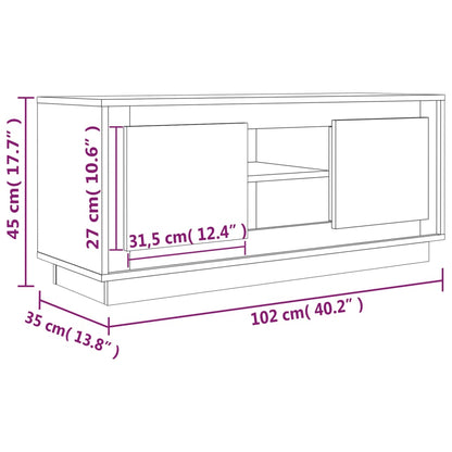 Móvel de TV 102x35x45 cm derivados de madeira cinzento sonoma