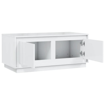 Mesa de centro 102x50x44 cm derivados madeira branco brilhante