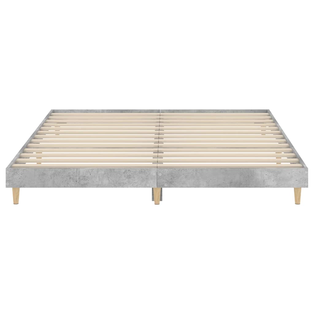 Estrutura de cama 200x200 cm derivados de madeira cinza cimento