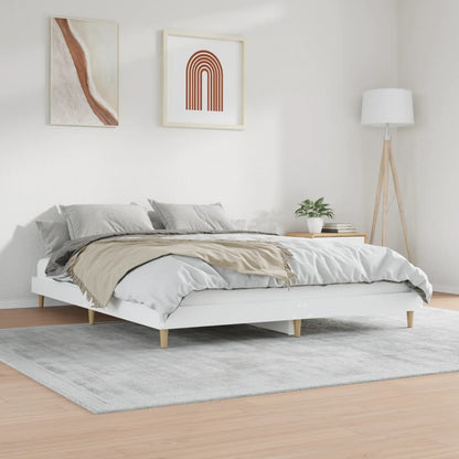 Estrutura de cama 180x200 cm derivados de madeira branco