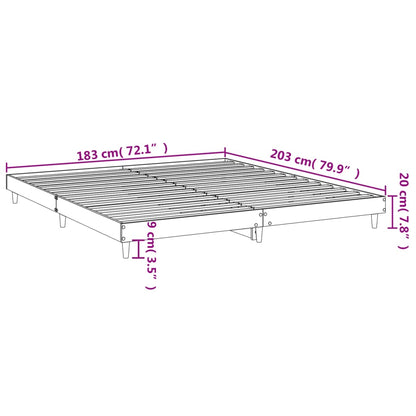 Estrutura de cama 180x200 cm derivados de madeira branco