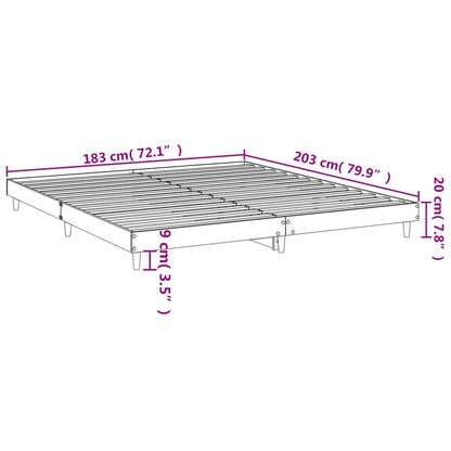 Estrutura de cama 120x200 cm derivados de madeira branco