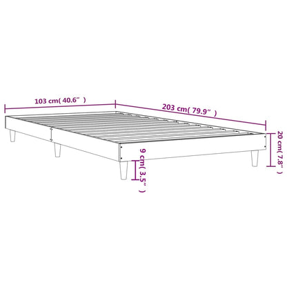 Estrutura cama 100x200 cm derivados de madeira carvalho sonoma