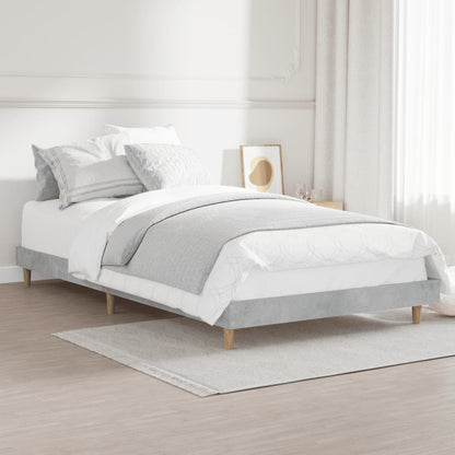 Estrutura de cama 100x200 cm derivados de madeira cinza sonoma