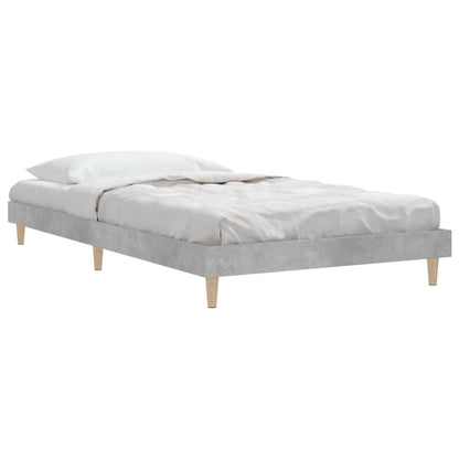 Estrutura de cama 100x200 cm derivados de madeira cinza sonoma