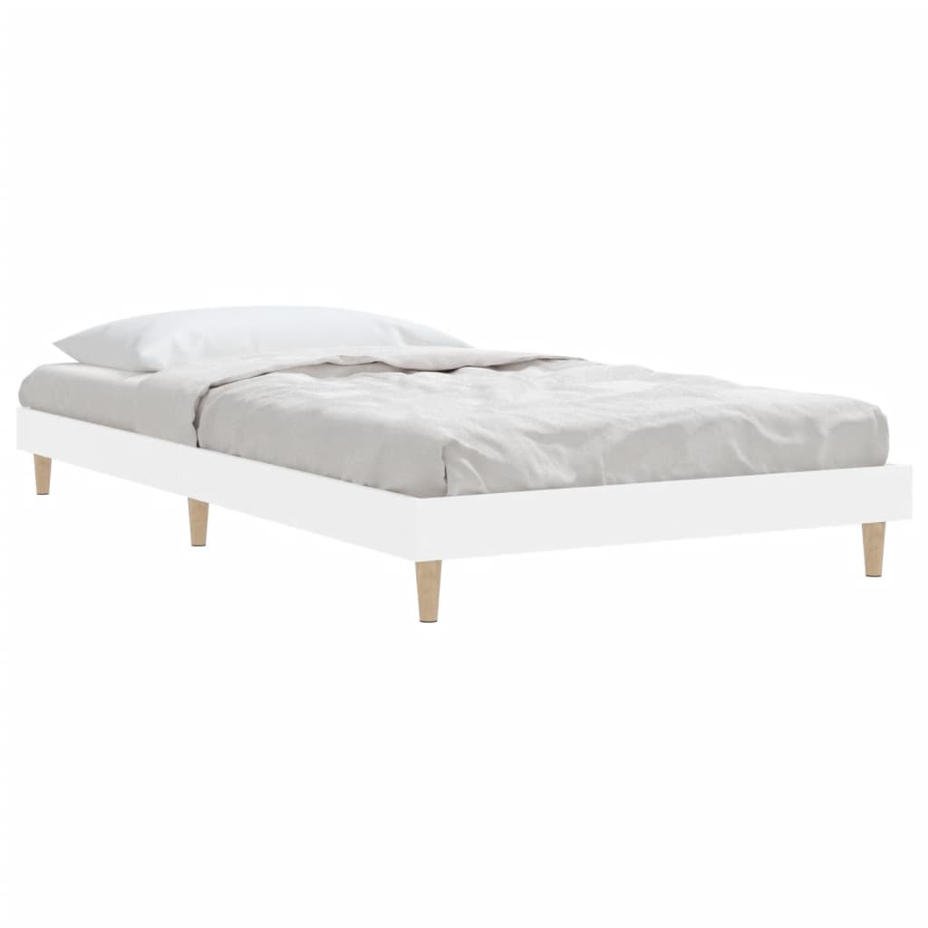 Estrutura de cama 90x200 cm derivados de madeira branco