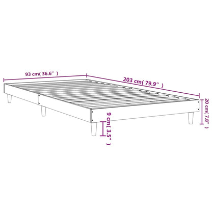 Estrutura de cama 90x200 cm derivados de madeira branco