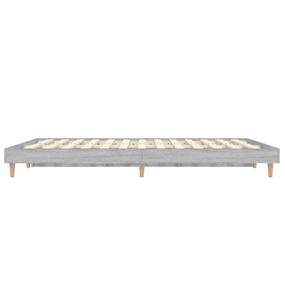 Estrutura cama 140x190 cm derivados de madeira cinzento sonoma