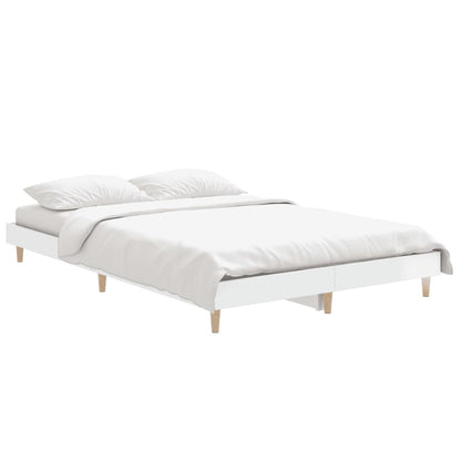 Estrutura cama 120x190 cm derivados de madeira branco brilhante