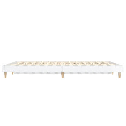 Estrutura cama 120x190 cm derivados de madeira branco brilhante