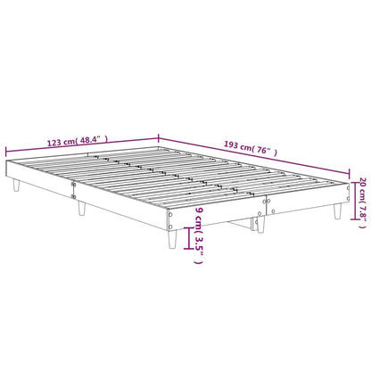 Estrutura cama 120x190 cm derivados de madeira branco brilhante