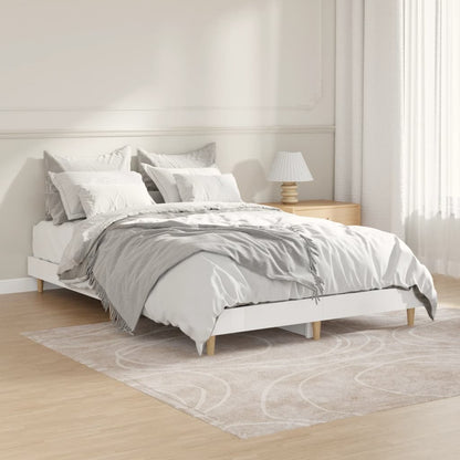 Estrutura cama 120x190 cm derivados de madeira branco brilhante