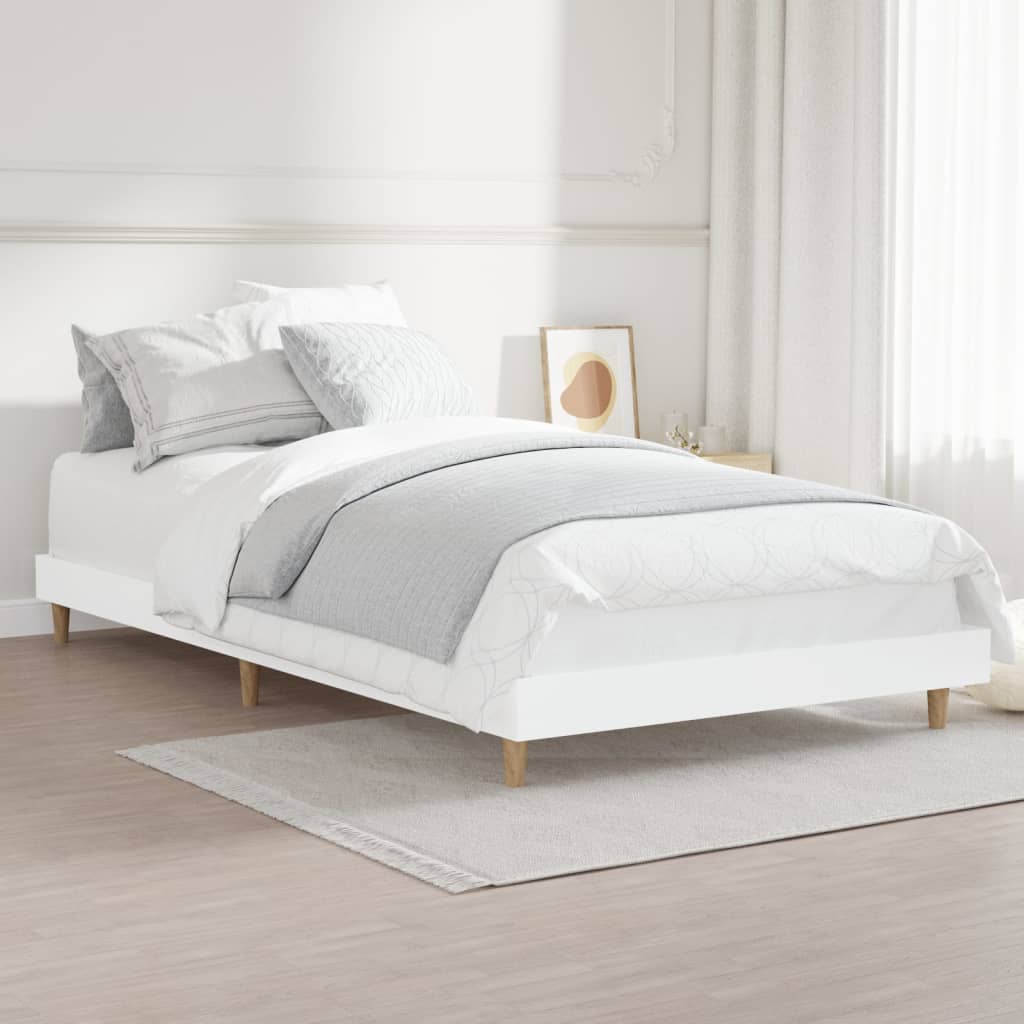 Estrutura de cama 90x190 cm derivados de madeira branco