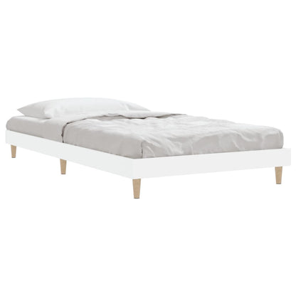 Estrutura de cama 90x190 cm derivados de madeira branco