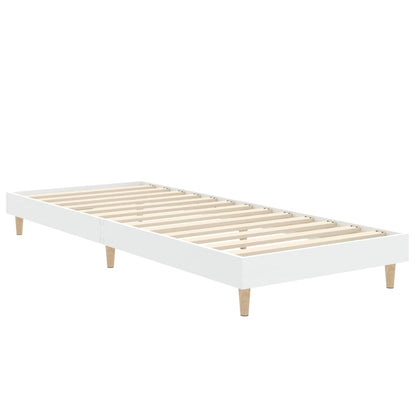 Estrutura de cama 75x190 cm derivados de madeira branco