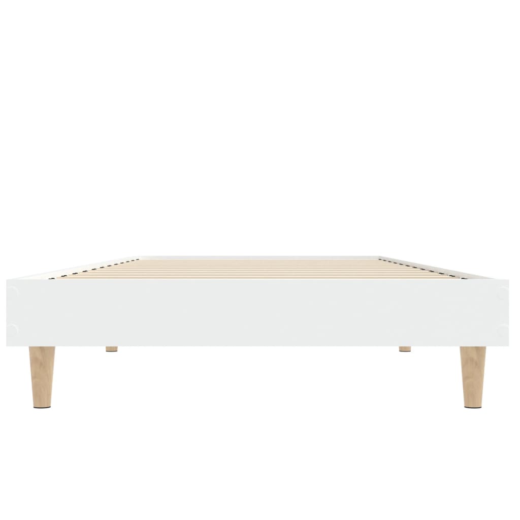 Estrutura de cama 75x190 cm derivados de madeira branco