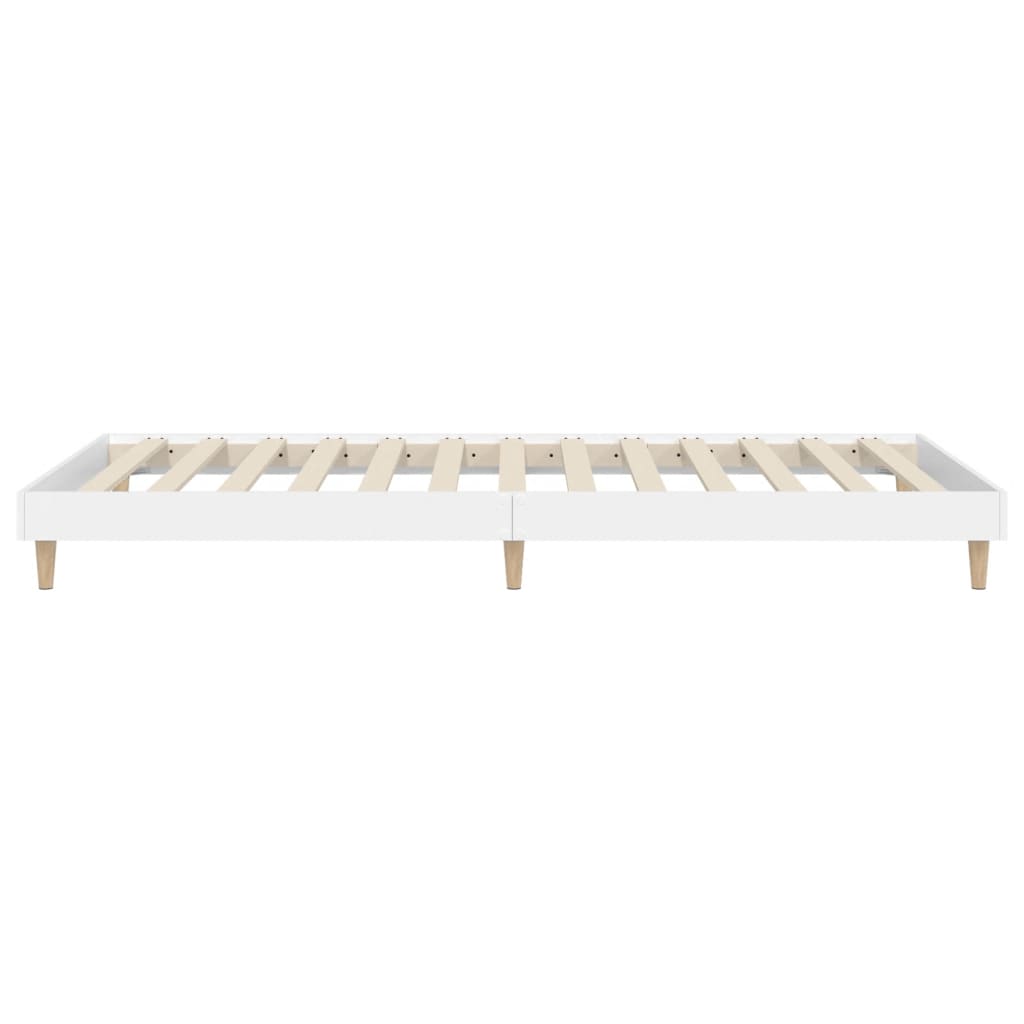 Estrutura de cama 75x190 cm derivados de madeira branco