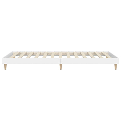 Estrutura de cama 75x190 cm derivados de madeira branco