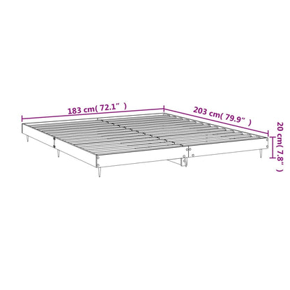 Estrutura de cama 180x200 cm derivados madeira branco brilhante