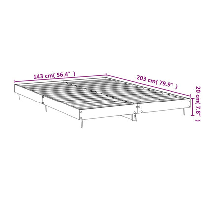 Estrutura de cama 140x200 cm derivados madeira branco brilhante