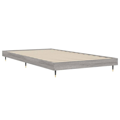 Estrutura cama 100x200 cm derivados de madeira cinzento sonoma