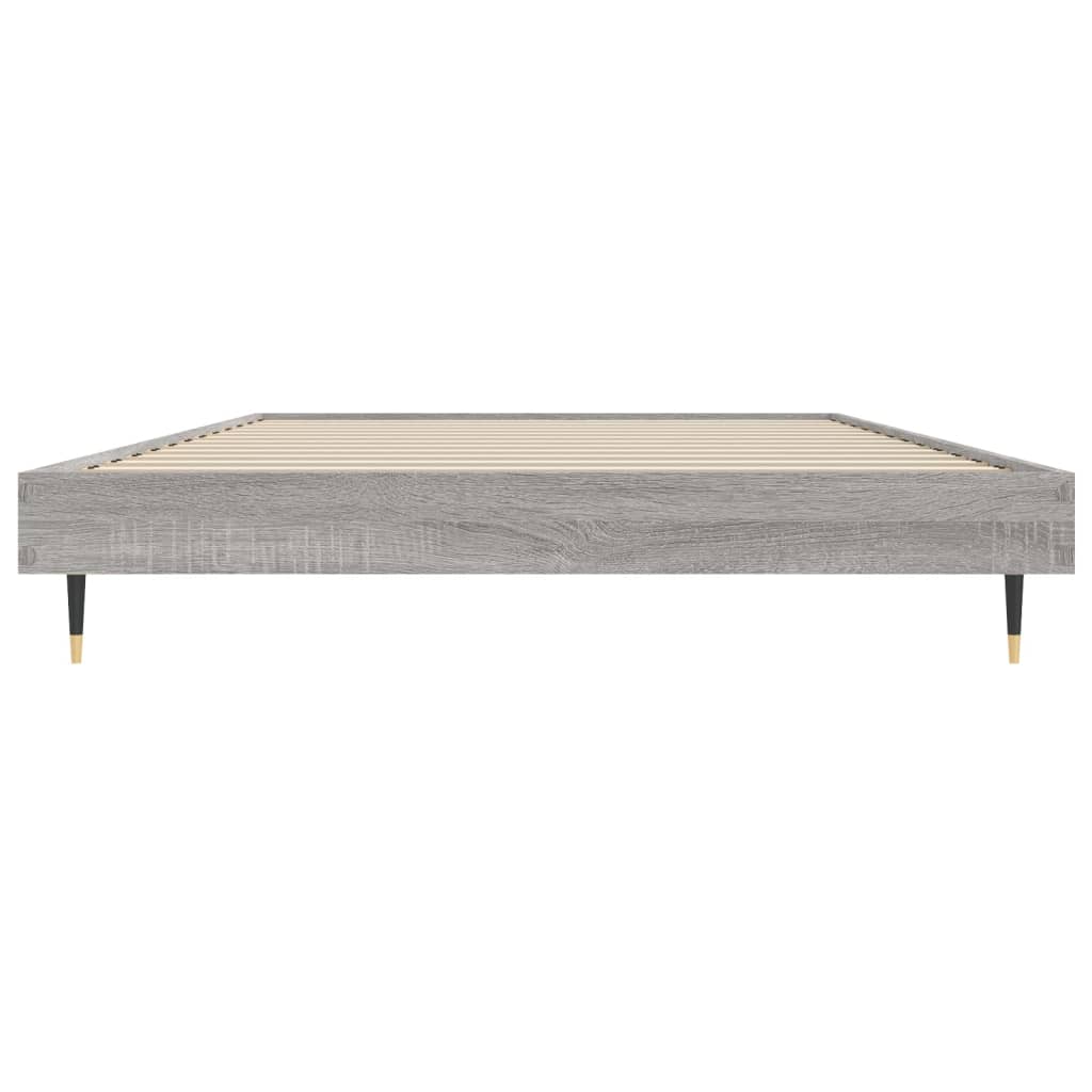 Estrutura cama 100x200 cm derivados de madeira cinzento sonoma