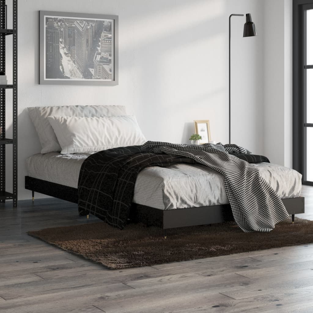 Estrutura de Cama Eloa Preto - Vários Tamanhos - Design Moderno