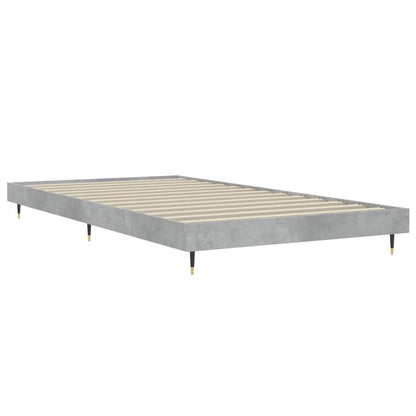 Estrutura de cama 90x200 cm derivados de madeira cinza sonoma