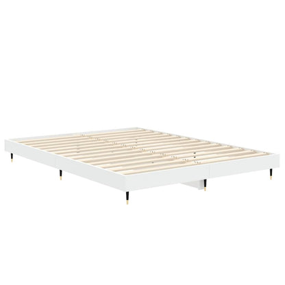 Estrutura de cama 140x190 cm derivados de madeira branco