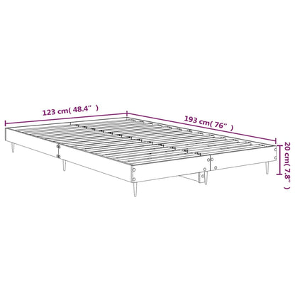 Estrutura de cama 120x190 cm derivados de madeira branco