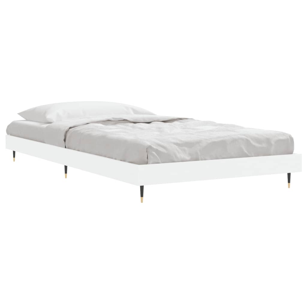 Estrutura de cama 90x190 cm derivados de madeira branco