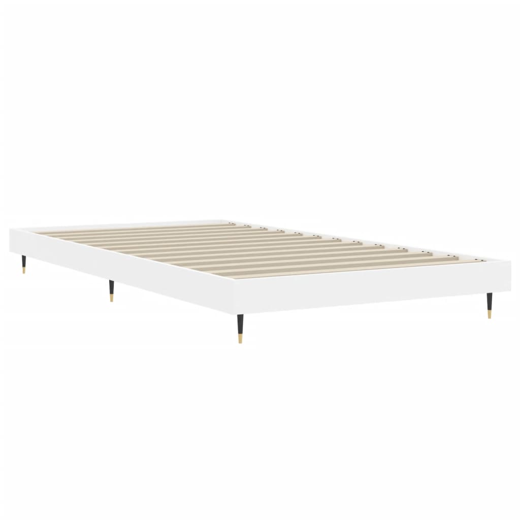 Estrutura de cama 90x190 cm derivados de madeira branco